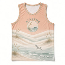 Load image into Gallery viewer, Alabama Gulf Dunes Original Basketball Jersey in Sunset Peach, front view – custom name and number