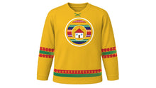 Load image into Gallery viewer, Alasitas Original Hockey Jersey in Andean Gold, front view – custom name and number
