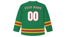 Load image into Gallery viewer, Alasitas Original Hockey Jersey in Highland Green, back view with your name and number