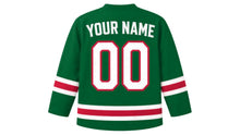 Load image into Gallery viewer, Algeria Original Hockey Jersey in Green, back view with your name and number