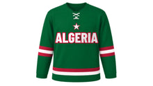 Load image into Gallery viewer, Algeria Original Hockey Jersey in Green, front view – custom name and number
