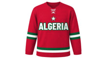 Load image into Gallery viewer, Algeria Original Hockey Jersey in Red, front view – custom name and number