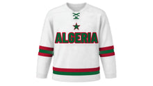 Load image into Gallery viewer, Algeria Original Hockey Jersey in White, front view – custom name and number