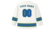 Load image into Gallery viewer, Algiers Original Hockey Jersey in Casbah White, back view with your name and number