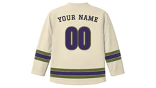 Load image into Gallery viewer, Amman Original Hockey Jersey in Citadel Limestone, back view with your name and number