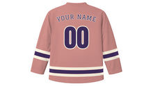 Load image into Gallery viewer, Amman Original Hockey Jersey in Desert Rose, back view with your name and number