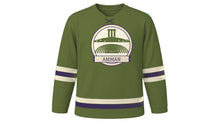 Load image into Gallery viewer, Amman Original Hockey Jersey in Olive Hills, front view – custom name and number