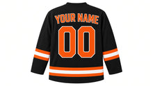 Load image into Gallery viewer, Amsterdam Original Hockey Jersey in Black, back view with your name and number