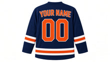 Load image into Gallery viewer, Amsterdam Original Hockey Jersey in Navy, back view with your name and number