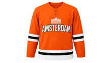 Load image into Gallery viewer, Amsterdam Original Hockey Jersey in Orange, front view – custom name and number