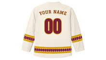 Load image into Gallery viewer, Anniversary Original Hockey Jersey in Ivory, back view with your name and number