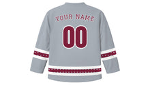 Load image into Gallery viewer, Anniversary Original Hockey Jersey in Silver, back view with your name and number