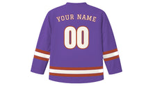 Load image into Gallery viewer, Antananarivo Original Hockey Jersey in Jacaranda Purple, back view with your name and number