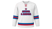 Load image into Gallery viewer, Antigua and Barbuda Original Hockey Jersey in White, front view – custom name and number