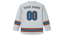 Load image into Gallery viewer, Antwerp Original Hockey Jersey in Diamond Silver, back view with your name and number