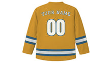 Load image into Gallery viewer, Antwerp Original Hockey Jersey in Guild Ochre, back view with your name and number