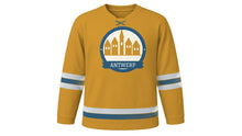 Load image into Gallery viewer, Antwerp Original Hockey Jersey in Guild Ochre, front view – custom name and number