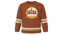Load image into Gallery viewer, Antwerp Original Hockey Jersey in Harbour Rust, front view – custom name and number