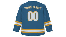 Load image into Gallery viewer, Antwerp Original Hockey Jersey in Scheldt Blue, back view with your name and number