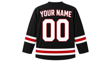 Load image into Gallery viewer, Anzac Day Original Hockey Jersey in Black, back view with your name and number