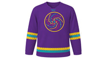 Load image into Gallery viewer, Apokries Original Hockey Jersey in Purple, front view – custom name and number