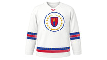 Load image into Gallery viewer, Araw ng Kagitingan Original Hockey Jersey in White, front view – custom name and number