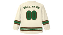 Load image into Gallery viewer, Arbor Day Original Hockey Jersey in Cream, back view with your name and number