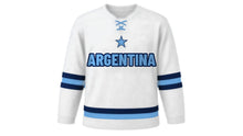 Load image into Gallery viewer, Argentina Original Hockey Jersey in White, front view – custom name and number