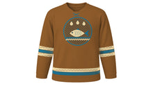 Load image into Gallery viewer, Argungu Fishing Festival Original Hockey Jersey in Calabash Brown, front view – custom name and number