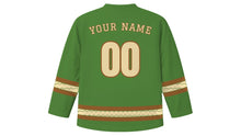 Load image into Gallery viewer, Argungu Fishing Festival Original Hockey Jersey in Reed Green, back view with your name and number