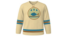 Load image into Gallery viewer, Argungu Fishing Festival Original Hockey Jersey in Sandbank Beige, front view – custom name and number