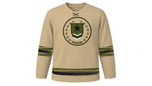 Load image into Gallery viewer, Armed Forces Day Original Hockey Jersey in Desert Tan, front view – custom name and number