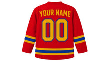 Load image into Gallery viewer, Armenia Original Hockey Jersey in Red, back view with your name and number