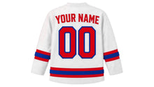 Load image into Gallery viewer, Armenia Original Hockey Jersey in White, back view with your name and number