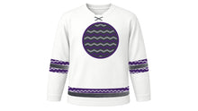 Load image into Gallery viewer, Ash Wednesday Original Hockey Jersey in White, front view – custom name and number