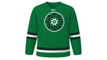 Load image into Gallery viewer, Ashura Original Hockey Jersey in Green, front view – custom name and number