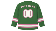 Load image into Gallery viewer, Asunción Original Hockey Jersey in Chaco Green, back view with your name and number