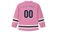 Load image into Gallery viewer, Asunción Original Hockey Jersey in Lapacho Pink, back view with your name and number