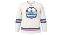 Load image into Gallery viewer, Asunción Original Hockey Jersey in Palace White, front view – custom name and number