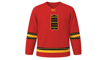Load image into Gallery viewer, Ati-Atihan Original Hockey Jersey in Fire Red, front view – custom name and number