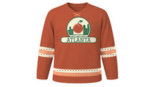 Load image into Gallery viewer, Atlanta Original Hockey Jersey in Georgia Clay, front view – custom name and number