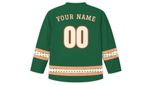Load image into Gallery viewer, Atlanta Original Hockey Jersey in Pine Green, back view with your name and number