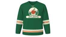 Load image into Gallery viewer, Atlanta Original Hockey Jersey in Pine Green, front view – custom name and number
