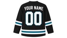 Load image into Gallery viewer, Auckland Original Hockey Jersey in Black, back view with your name and number