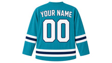 Load image into Gallery viewer, Auckland Original Hockey Jersey in Teal, back view with your name and number