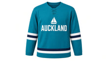 Load image into Gallery viewer, Auckland Original Hockey Jersey in Teal, front view – custom name and number