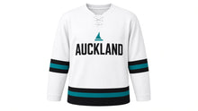 Load image into Gallery viewer, Auckland Original Hockey Jersey in White, front view – custom name and number