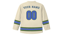 Load image into Gallery viewer, Austin Original Hockey Jersey in Limestone, back view with your name and number