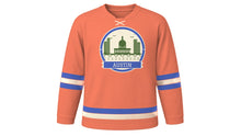 Load image into Gallery viewer, Austin Original Hockey Jersey in Sunset Coral, front view – custom name and number