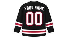 Load image into Gallery viewer, Austria Original Hockey Jersey in Black, back view with your name and number